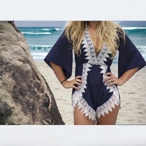 Love Culure lace blue short outfit